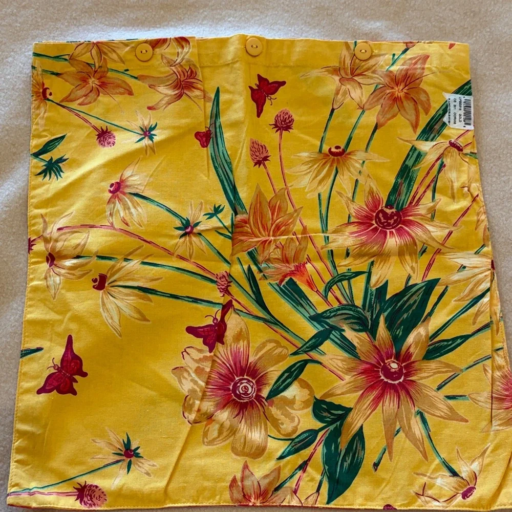 April Cornell Yellow and Green Accent Pillow - Picture 5 of 8